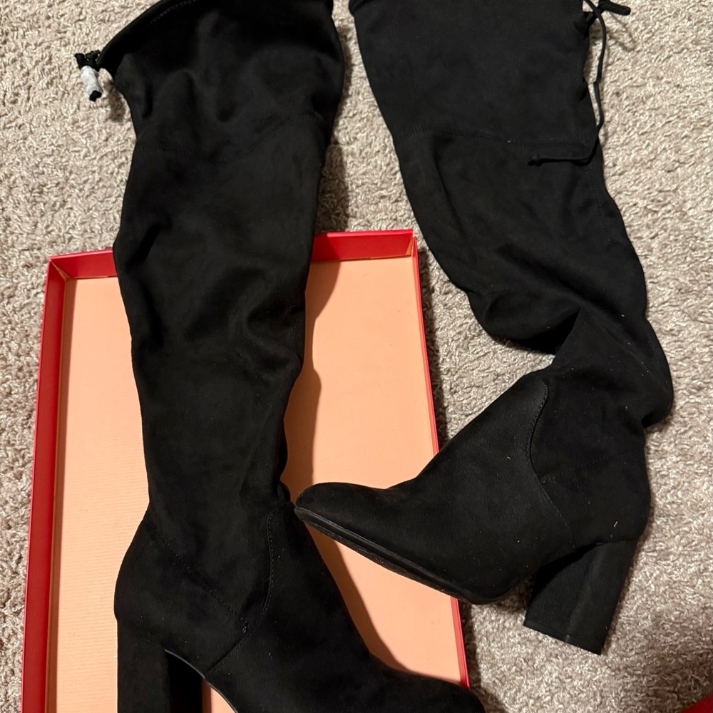 Kelly & Katie Black Over-the-Knee Boots